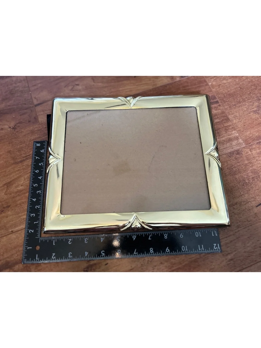 Elegant Gold Tone Photo Picture Frame with Stand